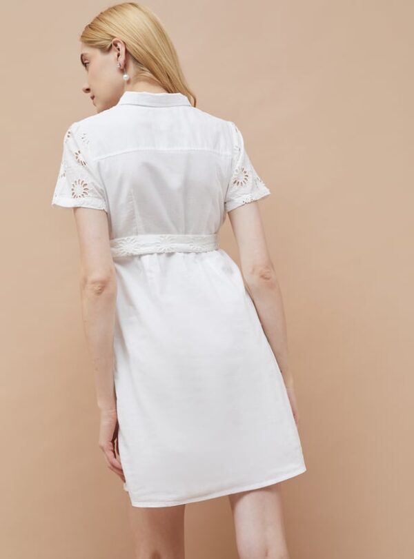 FAME FOREVER Schiffli Shirt Dress with Belt - Image 3