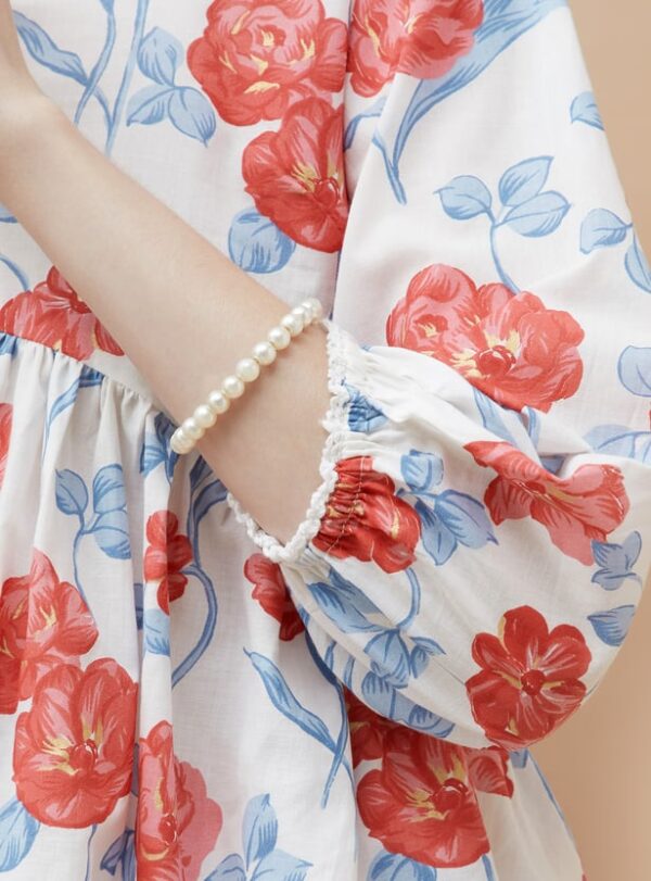 COLOUR ME Floral Print Peplum Top - Image 3