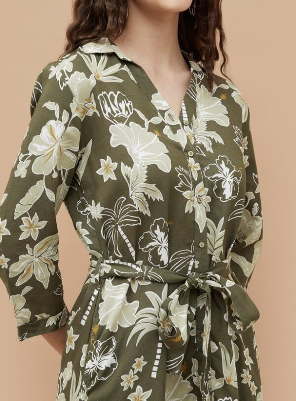 COLOUR ME Floral Print Shirt Dress - Image 2