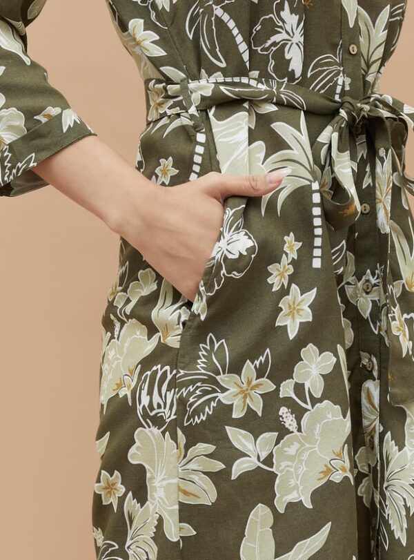 COLOUR ME Floral Print Shirt Dress - Image 5