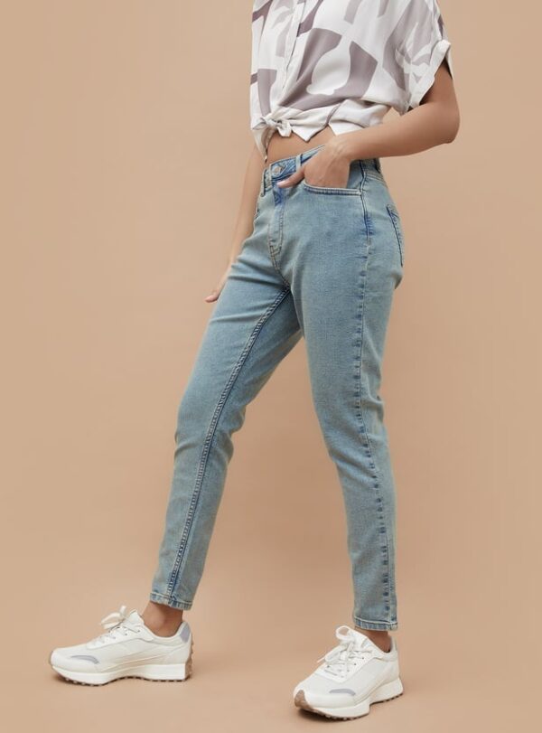 GINGER Washed Skinny Fit High Rise Jeans - Image 3